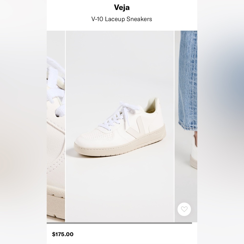 Veja V-10 lace-up sneakers Full White leather with box  EU 37 US 6